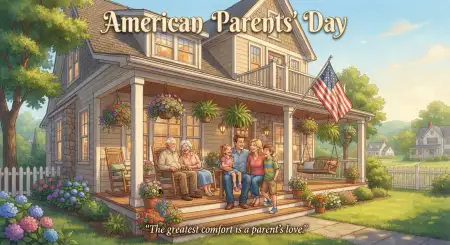 Realistic Parents Day Background - Free American Parents Day 2026 Download