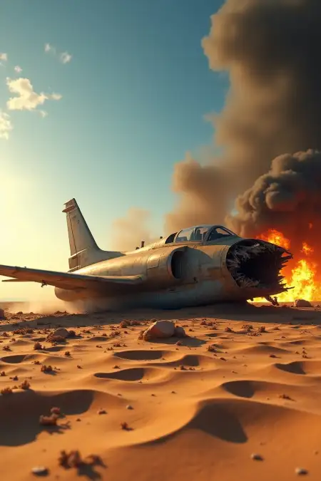 Realistic Plane Crash Background HD - Free Background Download