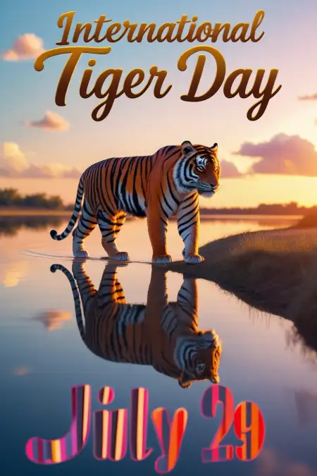 Realistic Tiger Day Image For Awareness - Free International Tiger Day Download