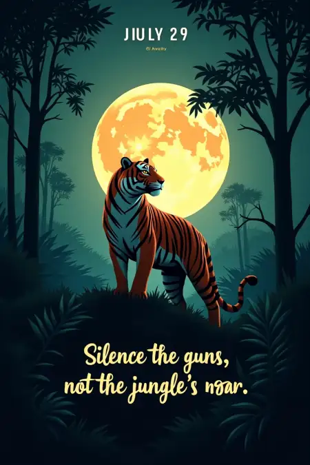 Realistic Tiger Photo For Awareness - Free International Tiger Day Download