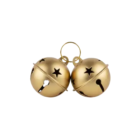 Free Red And Gold Christmas Bells Png Festive Style PNG Image Download