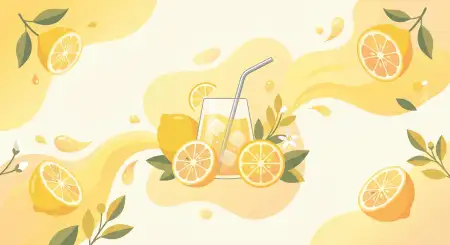 Refreshing Citrus Lemon Background - Free Lemon Juice Background Download