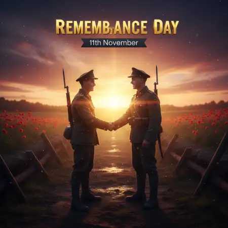 Free Remembrance Day Cross And Poppy Digital Art Background Download