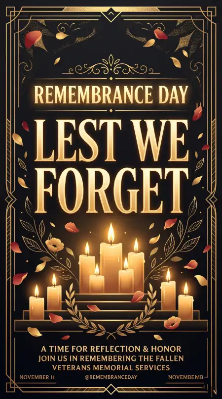 Remembrance Day Usa 2026 Remembrance Tribute Card - Free Remembrance Day Usa 2026 Download