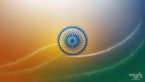 republic day background with ashoka chakra