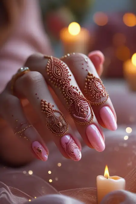 Ring Finger Style Hand Mehndi Design - Free Hand Mehndi Design Download