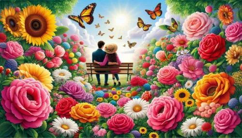 romantic beautiful flower background