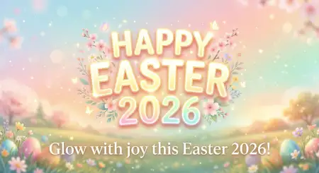 Free Romantic Happy Easter 2026 Messages Image Download