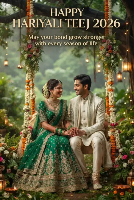 romantic hariyali teej wishes for husband 2026 - Happy Hariyali Teej 2026
