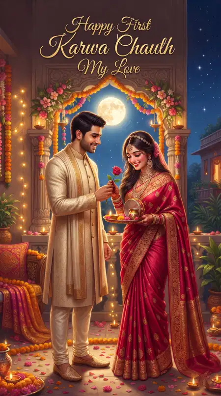 romantic karwa chauth wishes for husband