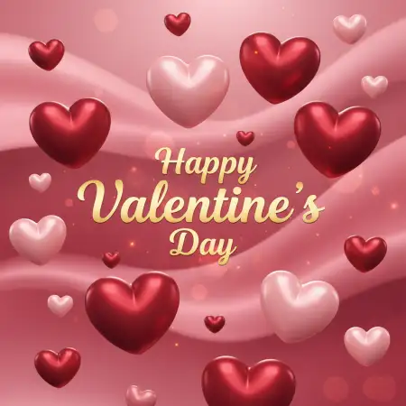 Free Romantic Valentines Day Heart Png Background Download