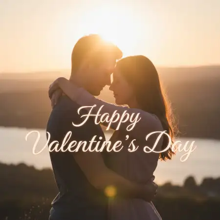 Free Romantic Valentines Day Sunset Love Images Background Download