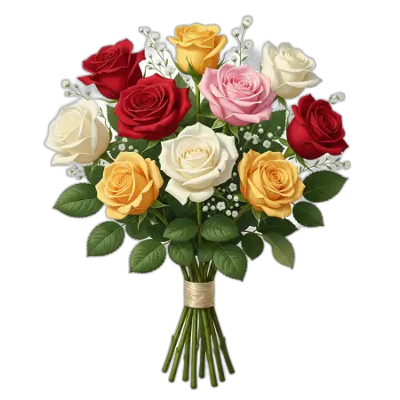 Rose Bouquet Png For Greeting Card - Free Rose Bouquet Png Download