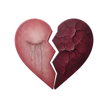 sad broken heart png - Heart Png Png