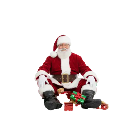 Santa Claus Carrying Christmas Presents Png - Free Santa Claus With Gifts Png Download