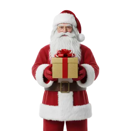 Santa Claus Sitting With Gift Boxes Png - Free Santa Claus With Gifts Png Download