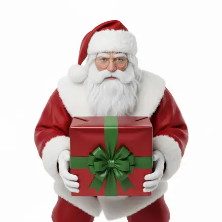 Santa Claus With Big Gift Bag Png No Background - Free Santa Claus With Gifts Png Download