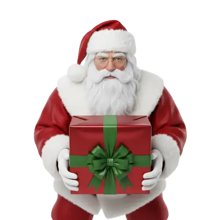 Santa Claus With Colorful Gift Boxes Png - Free Santa Claus With Gifts Png Download