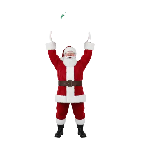 Santa Claus With Giant Gift Box Png - Free Santa Claus With Gifts Png Download