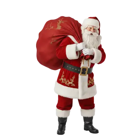 Santa Claus With Magical Gifts Png - Free Santa Claus With Gifts Png Download
