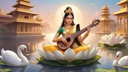 saraswati puja hd images for desktop