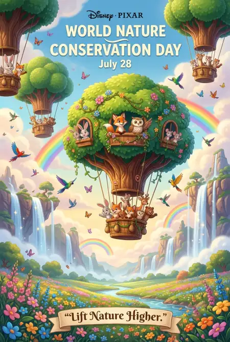 Save Forests Digital Poster - Free World Nature Conservation Day 2026 Download