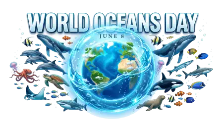 Save Oceans Day Png Transparent Image - Free World Oceans Day Png Download