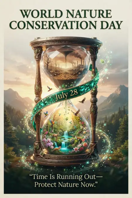 Save The Planet Creative Poster - Free World Nature Conservation Day 2026 Download