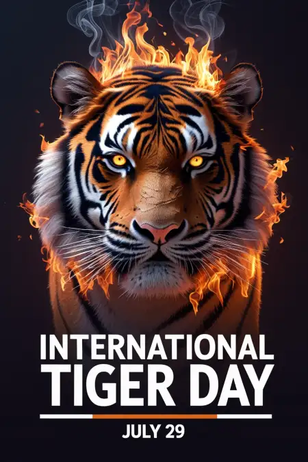 Save Tigers International Day Hd Poster - Free International Tiger Day Download