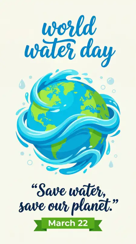 Save Water Save Earth Poster Drawing - Free World Earth Day Download