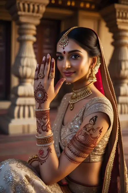 Sawan Special Dulhan Mehndi Design - Free Sawan Somwari Mehndi Design Download