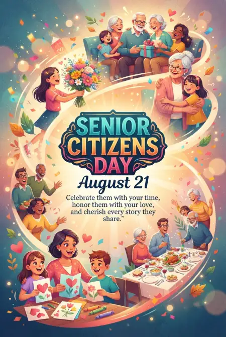 Senior Citizens Day 2026 Poster Making Ideas - Free Senior Citizens Day 2026 Download
