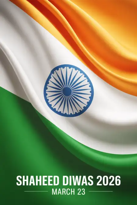 Shaheed Diwas 2026 Hd Tricolor Background - Free Shaheed Diwas 2026 Download