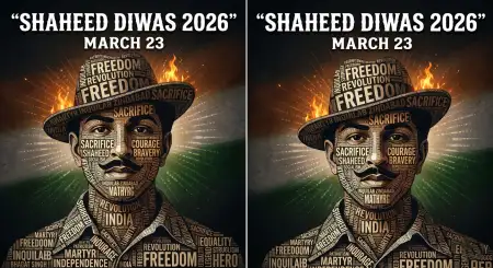 Shaheed Diwas 2026 Poster With Freedom Fighters - Free Shaheed Diwas 2026 Download