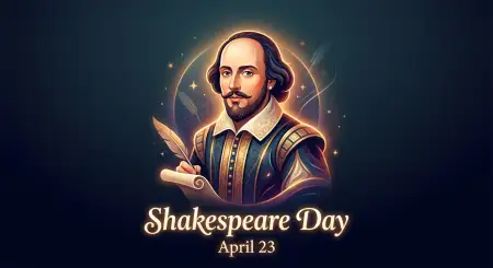 Shakespeare Day Badge Icon Design - Free William Shakespeare Day 2026 Download