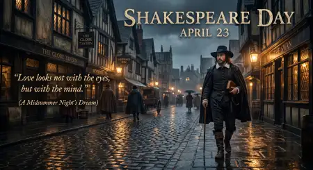 Shakespeare Day Cinematic Poster - Free William Shakespeare Day 2026 Download