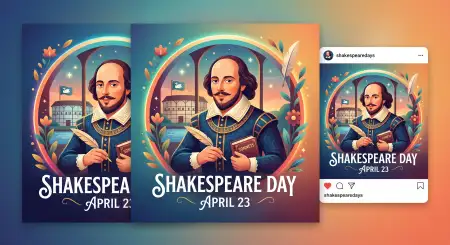 Shakespeare Day Content Ideas For Instagram - Free William Shakespeare Day 2026 Download