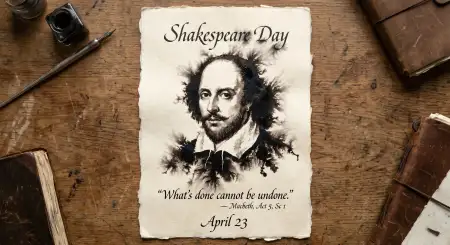 Shakespeare Day Creative Poster Ideas - Free William Shakespeare Day 2026 Download