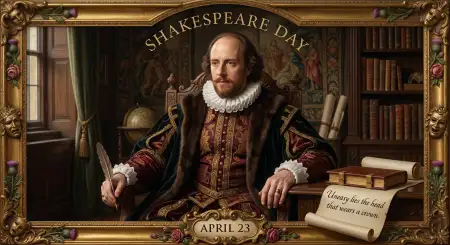 Shakespeare Day Vfx Style Poster - Free William Shakespeare Day 2026 Download