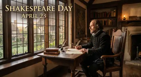 Shakespeare Day Wishes Messages 2026 English - Free William Shakespeare Day 2026 Download