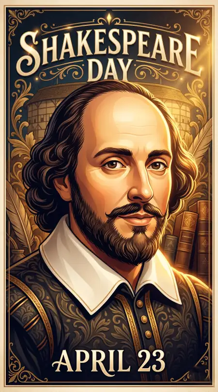 Shakespeare Transparent Background Portrait - Free William Shakespeare Day 2026 Download