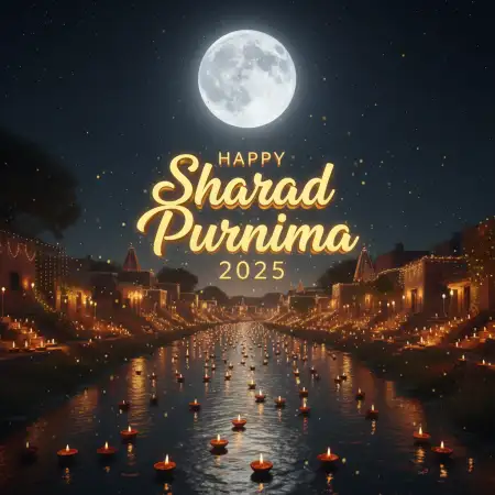 Sharad Purnima 2025 Full Moon Night Wallpaper - Free Happy Sharad Purnima 2025 Download
