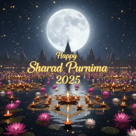 Sharad Purnima 2025 Greeting Card Template Free - Free Happy Sharad Purnima 2025 Download