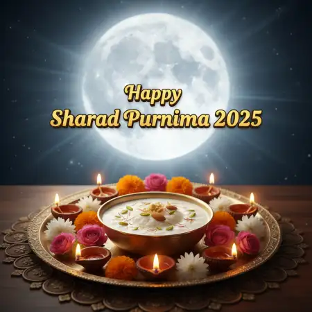 Sharad Purnima 2025 Pooja Thali Decoration Images - Free Happy Sharad Purnima 2025 Download