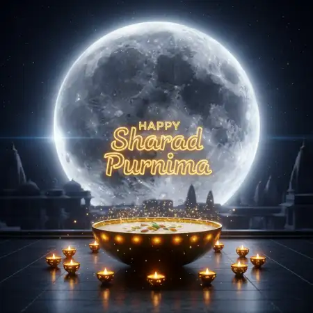 Sharad Purnima Radha Krishna Romantic Pic - Free Happy Sharad Purnima Download