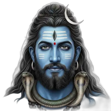 shiv ji png artistic style