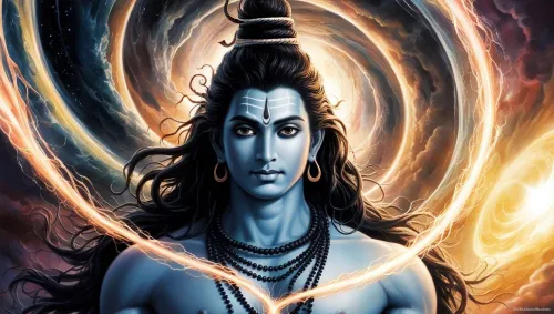 shiva cosmic universe background with stars