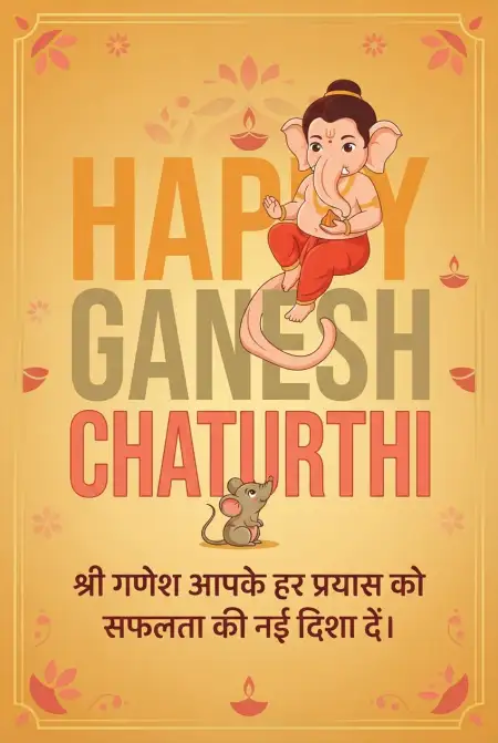 short ganesh chaturthi wishes in hindi - Ganesh Chaturthi Wishes In Hindi