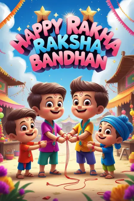 Short Raksha Bandhan Messages For Children - Free Raksha Bandhan Wishes Download