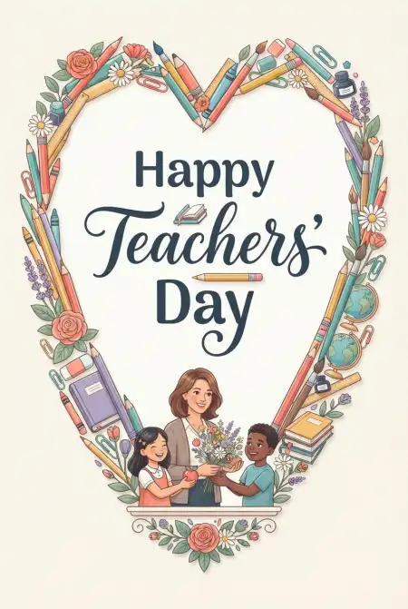 Free Short Teachers Day Greetings Image Download